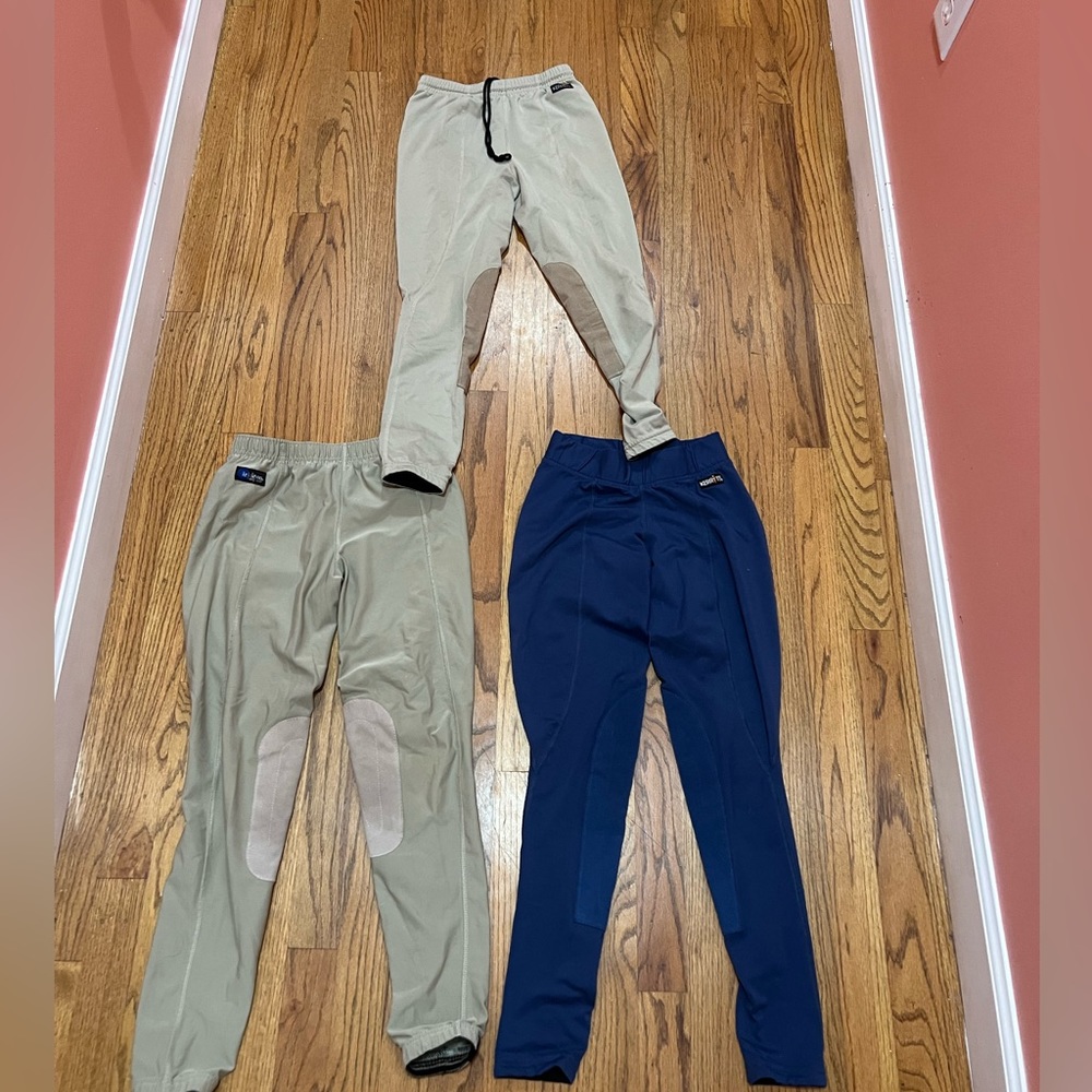 Equestrian schooling tights Kids XL and Ladies XS: Kerrits and Irideon